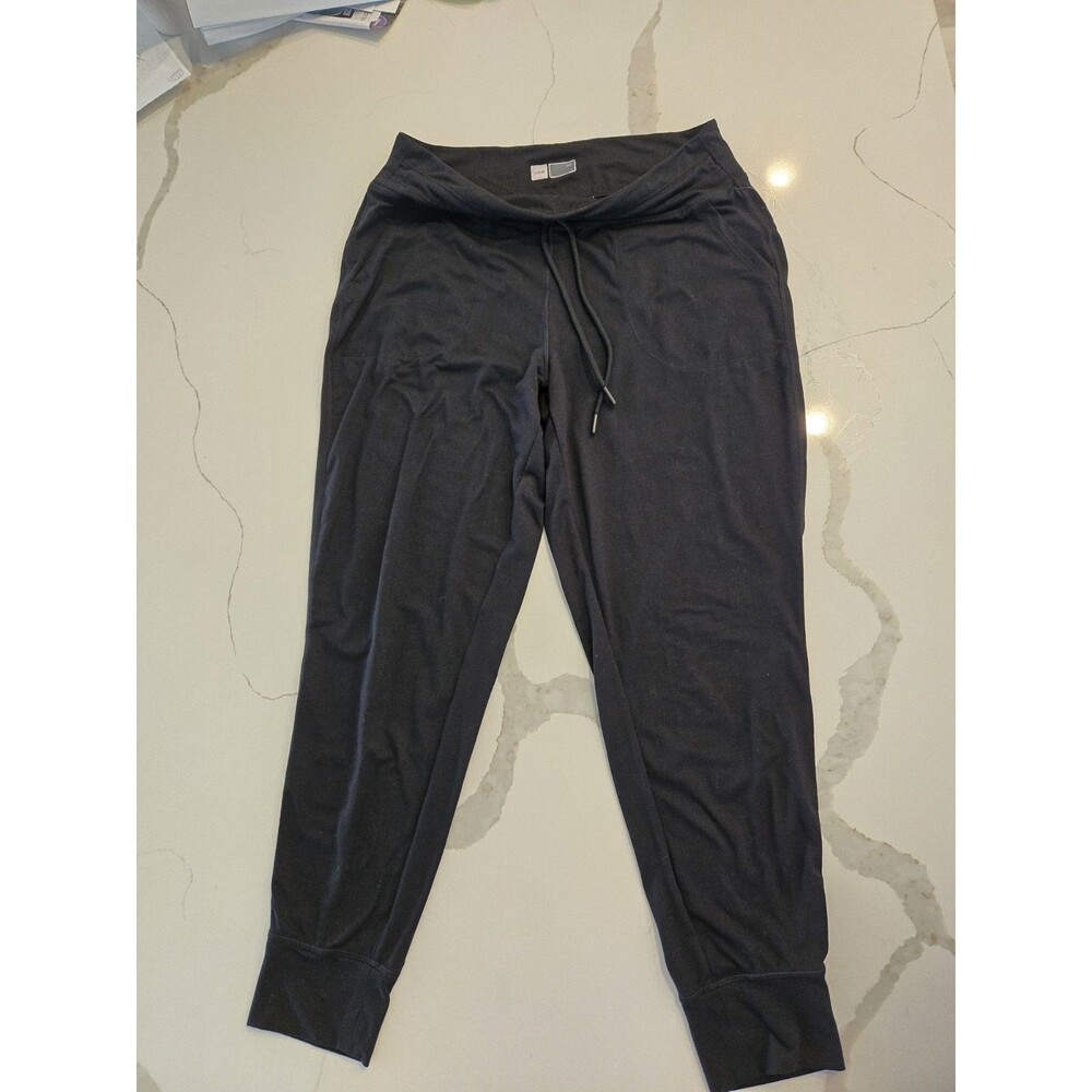 Livi Active Large Joggers Womens Black Drawstring Lounge Athletic Soft Pants